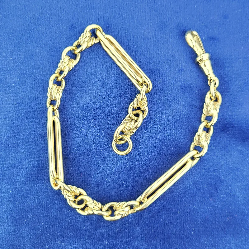 9ct Yellow Gold Fetter Link Albert Bracelet — image 4