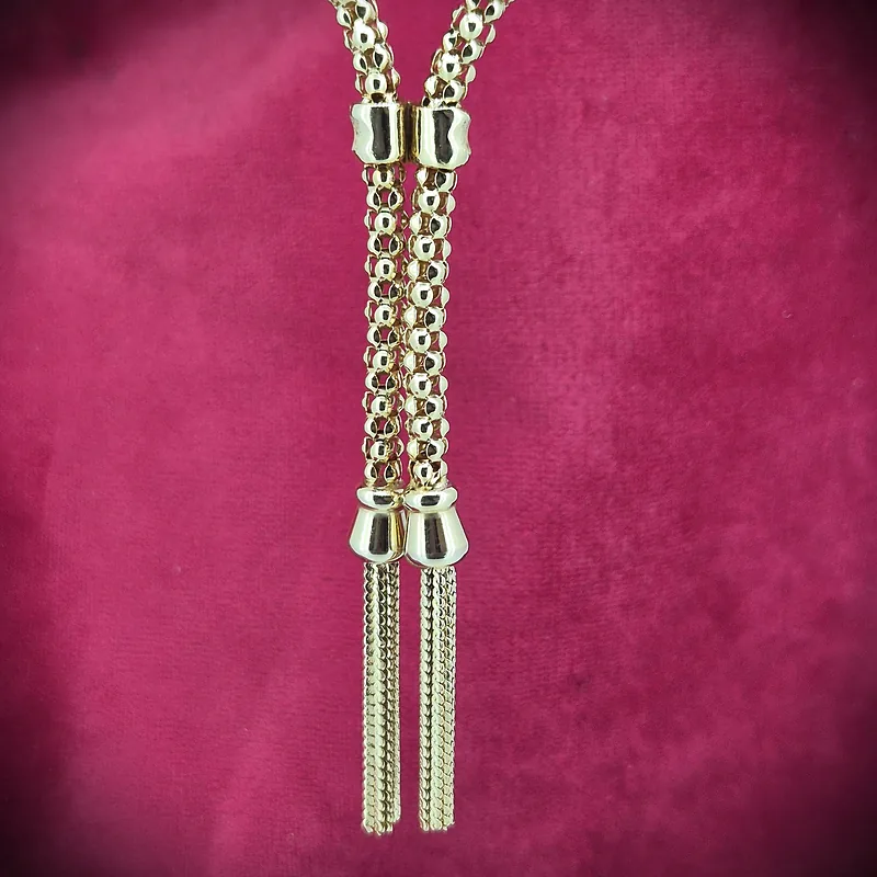 9ct Yellow Gold Italian Tassel necklace