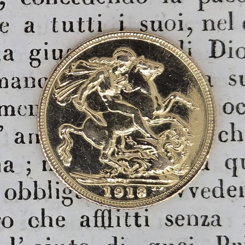 1918 George V Sovereign — image 2