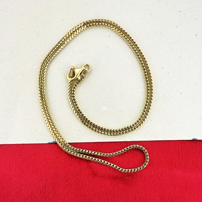 18ct Yellow Gold Franco Chain Necklace — image 3