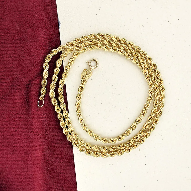 9ct Yellow Gold Hollow Rope Chain — image 3