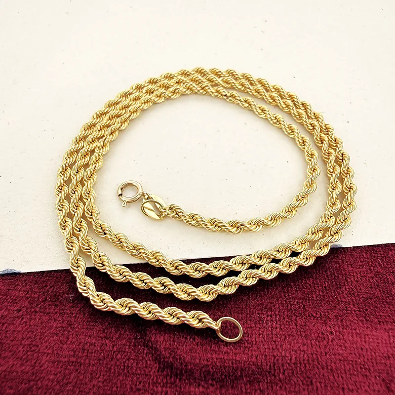 9ct Yellow Gold Hollow Rope Chain — image 4