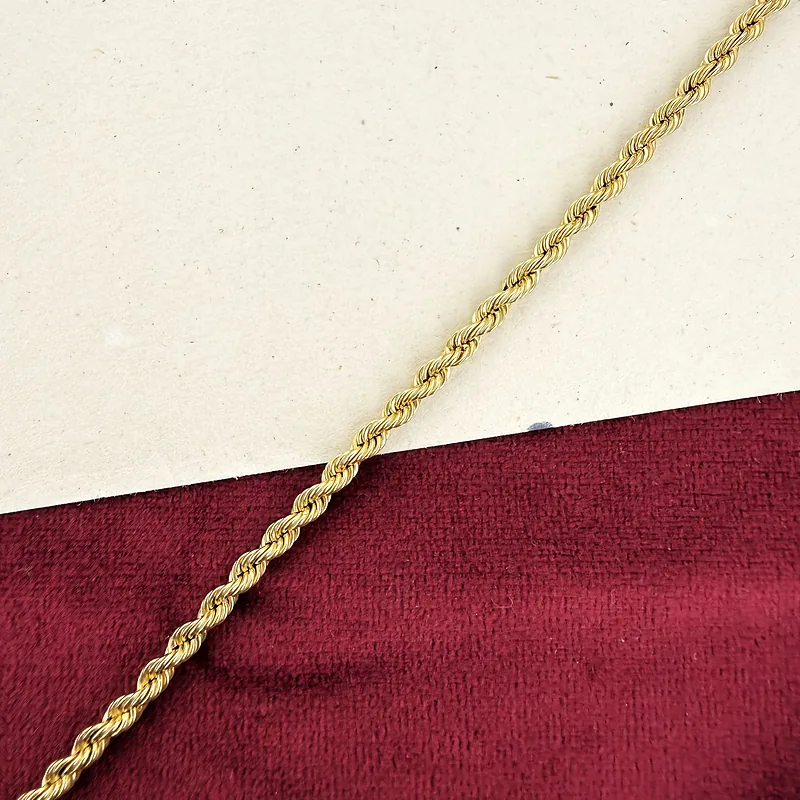 9ct Yellow Gold Hollow Rope Chain — image 5