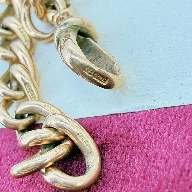 Antique 15ct Yellow Gold Albert Chain with T-bar — image 9