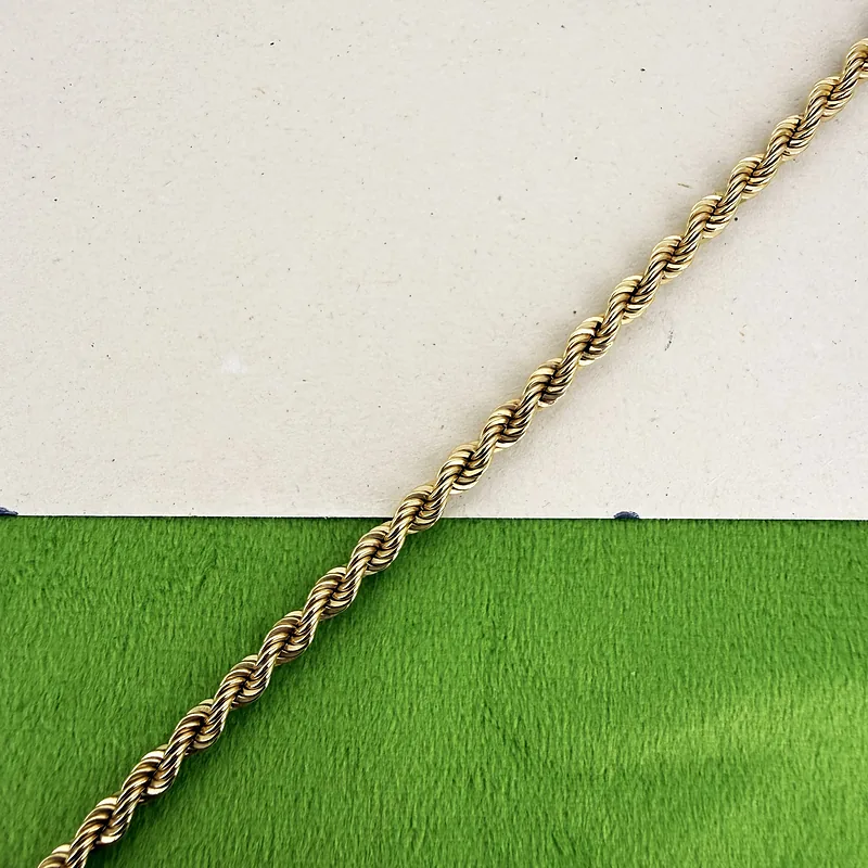 Solid 9ct Yellow Gold Rope Chain — image 5