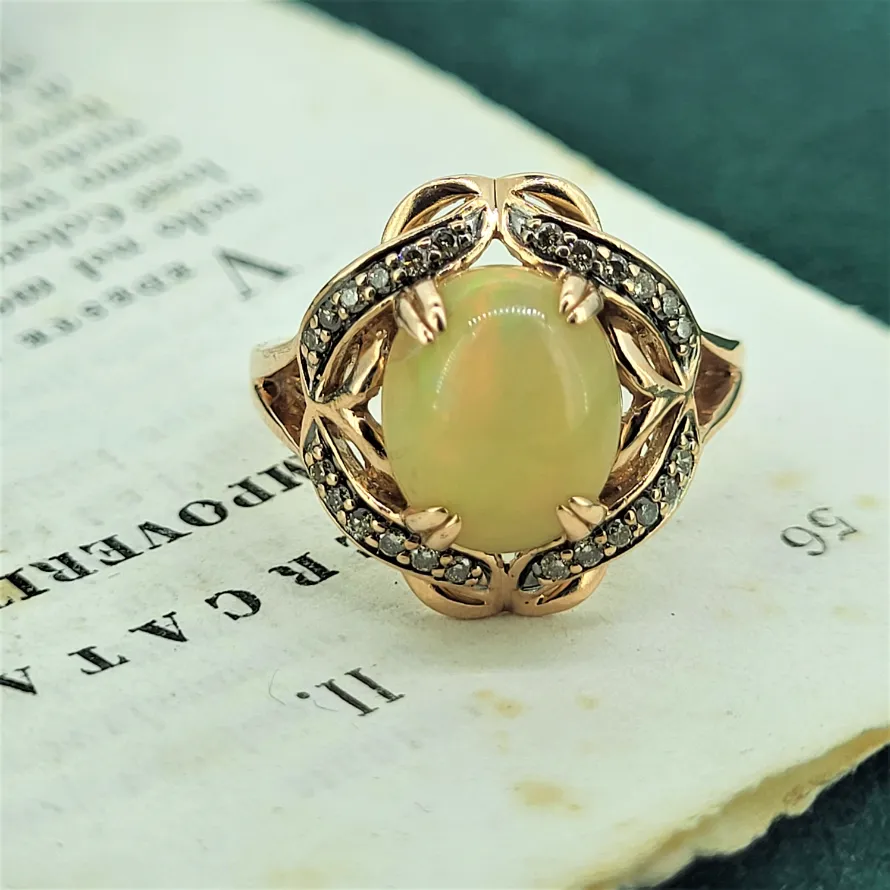 14ct Fancy Le Vian Rose Gold &amp; Opal Ring  — image 2