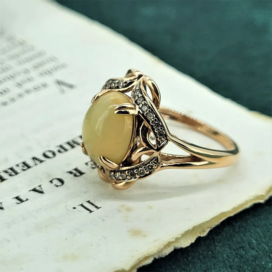 14ct Fancy Le Vian Rose Gold &amp; Opal Ring  — image 4