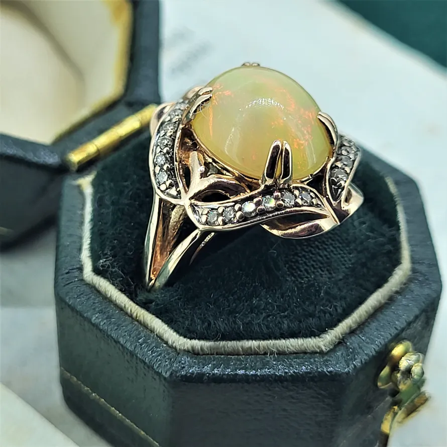 14ct Fancy Le Vian Rose Gold &amp; Opal Ring  — image 6
