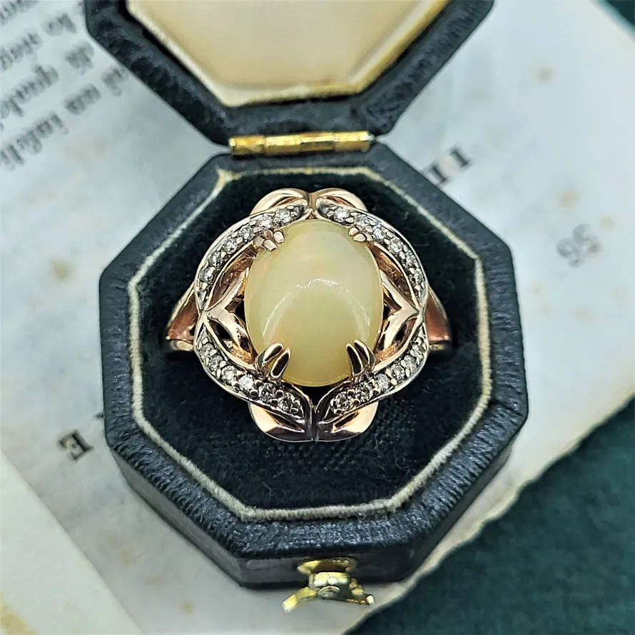 14ct Fancy Le Vian Rose Gold &amp; Opal Ring  — image 7
