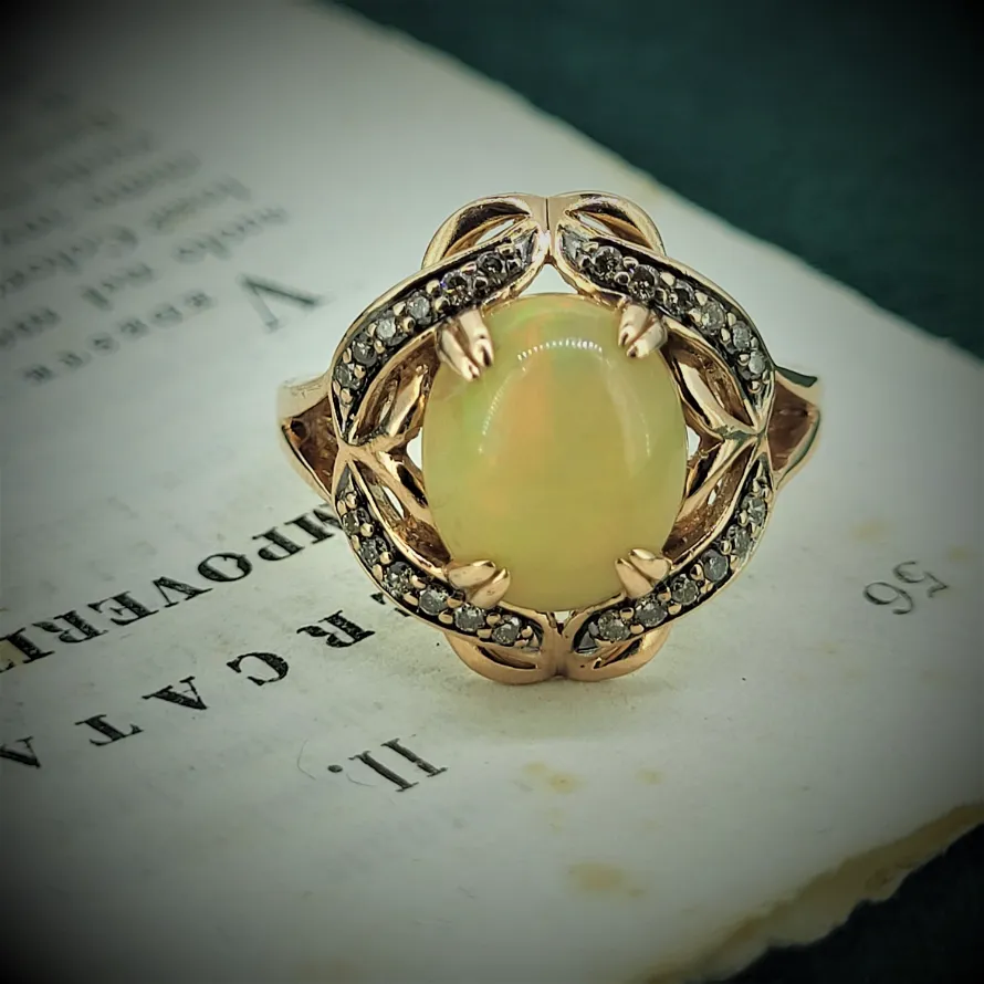 14ct Fancy Le Vian Rose Gold &amp; Opal Ring