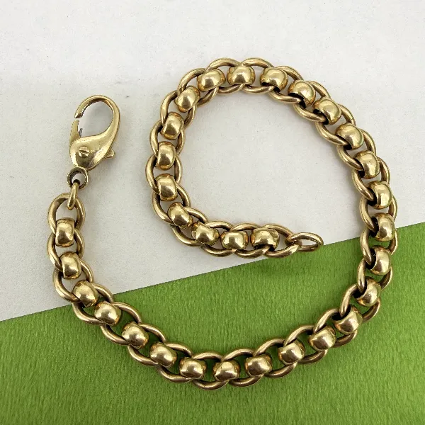 Birmingham 1984! Vintage 9ct Yellow Gold Rollerball Bracelet — image 2