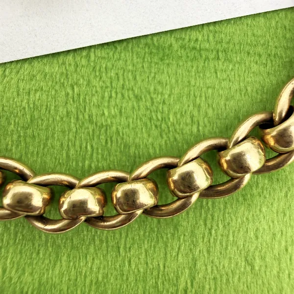 Birmingham 1984! Vintage 9ct Yellow Gold Rollerball Bracelet — image 4