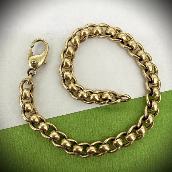 Birmingham 1984! Vintage 9ct Yellow Gold Rollerball Bracelet