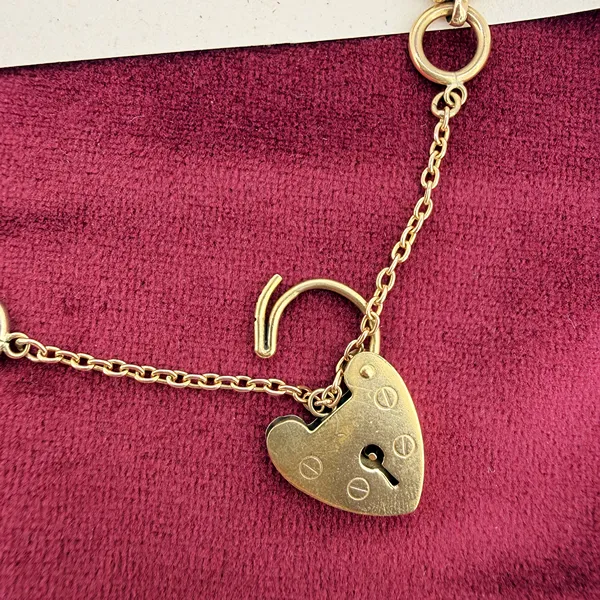 London 1972! Vintage 9ct Yellow Gold Gate Bracelet — image 5