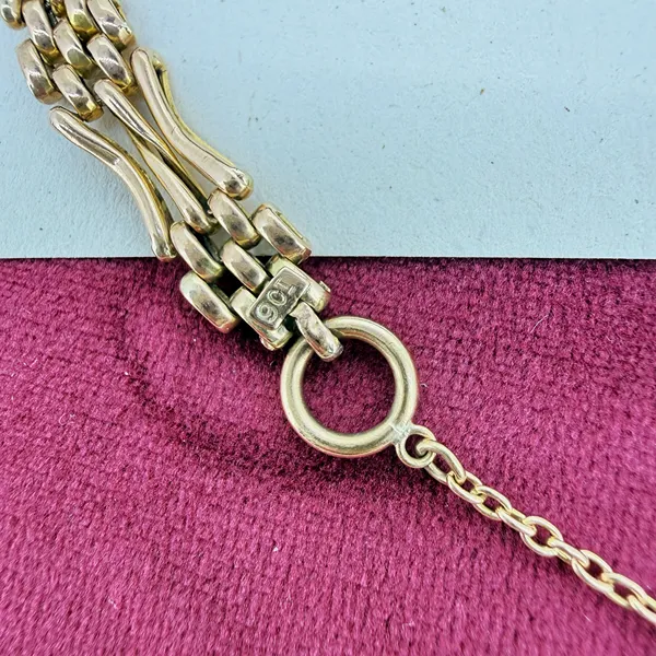 London 1972! Vintage 9ct Yellow Gold Gate Bracelet — image 9