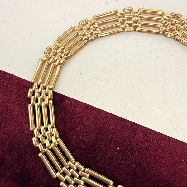 London 1990! 9ct Yellow Gold Gate Bracelet — image 7
