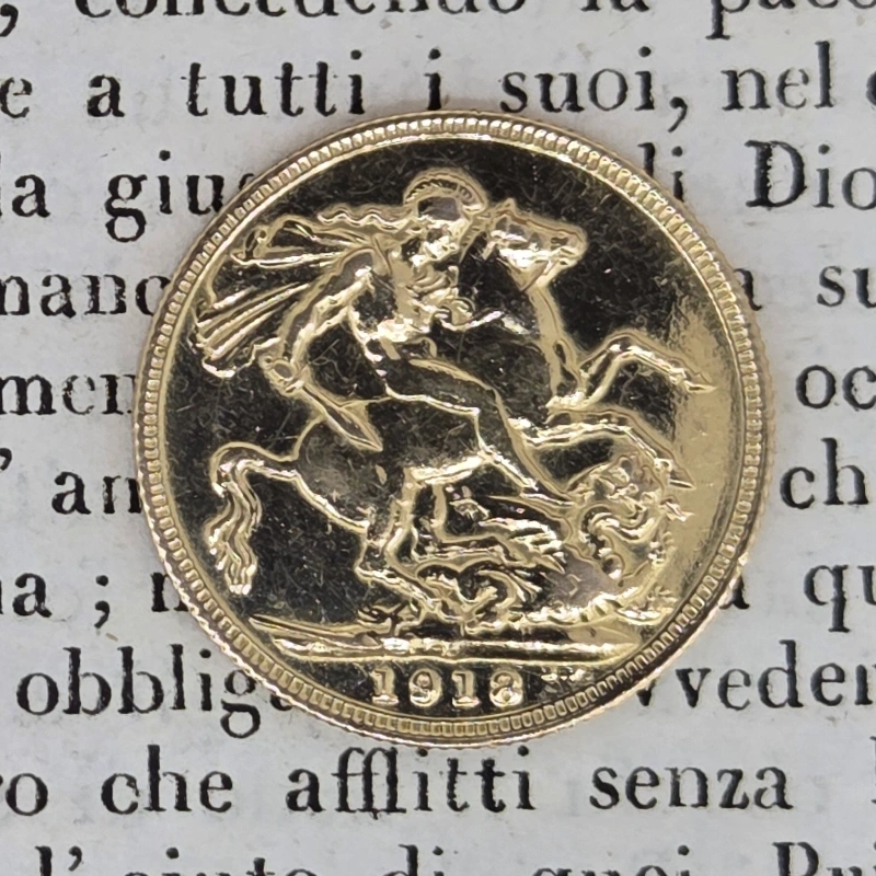1918 George V Sovereign — image 5