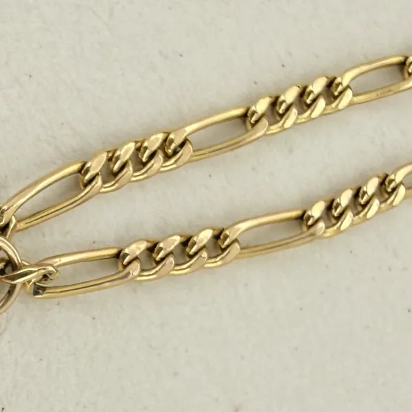 Birmingham 1995! Vintage 9ct Yellow Gold Albert Style Figaro Chain — image 5
