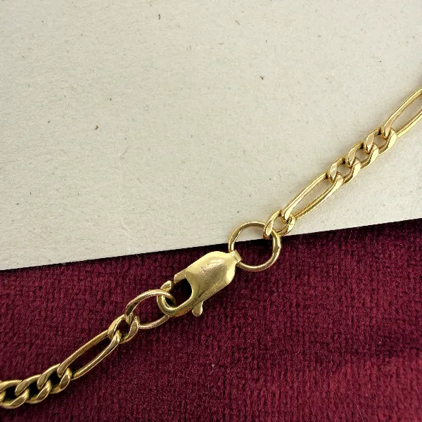 Birmingham 1995! Vintage 9ct Yellow Gold Albert Style Figaro Chain — image 6