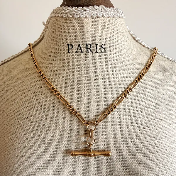Birmingham 1995! Vintage 9ct Yellow Gold Albert Style Figaro Chain — image 8