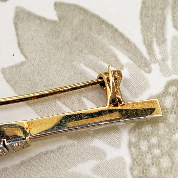 14ct Gold Art Deco Diamond Brooch 0.32cts — image 7
