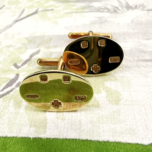 Birmingham 2000! 9ct Yellow Gold Millennium Cufflinks  — image 2