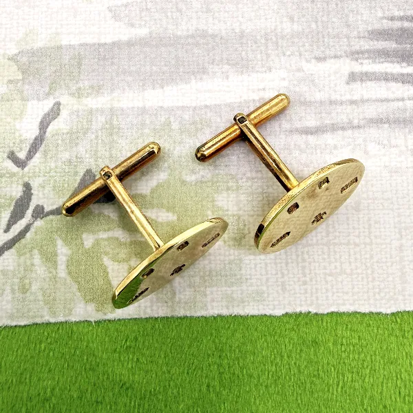 Birmingham 2000! 9ct Yellow Gold Millennium Cufflinks  — image 6
