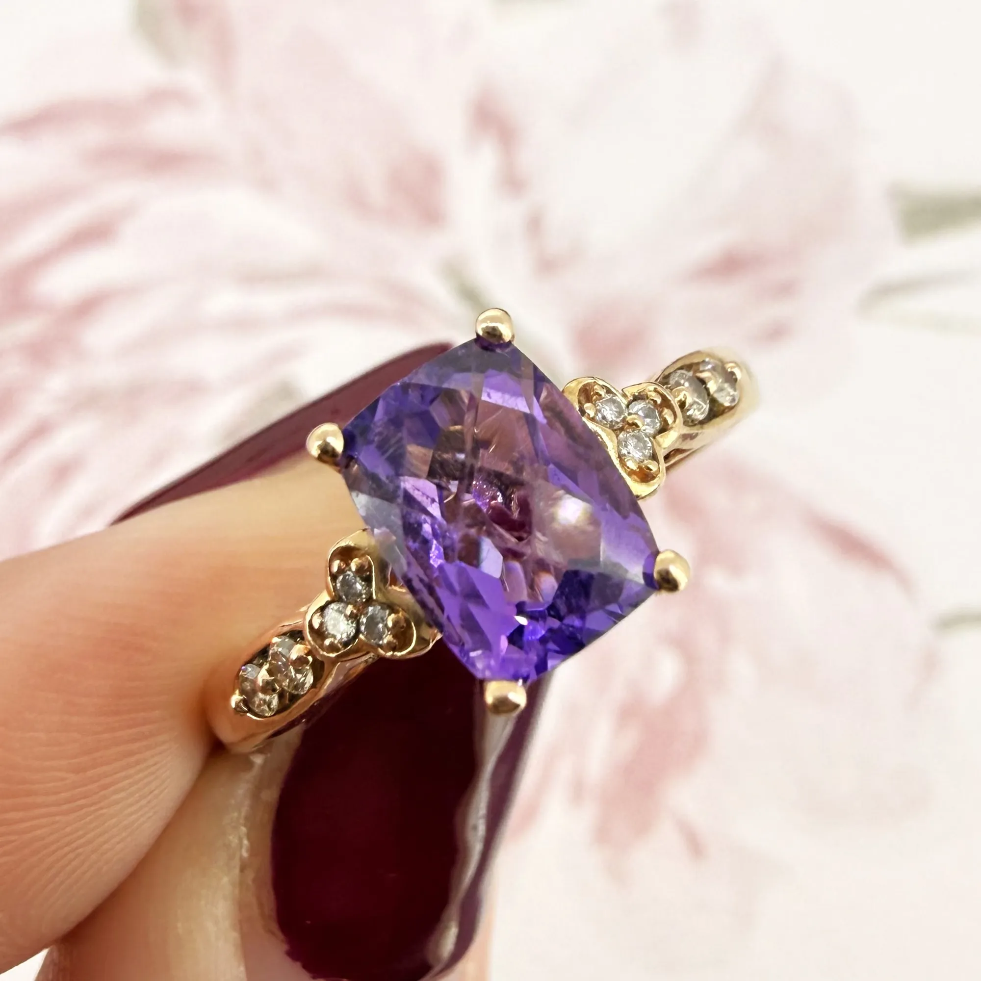 Le Vian 14ct Rose Gold Amethyst and Diamond Ring — image 5