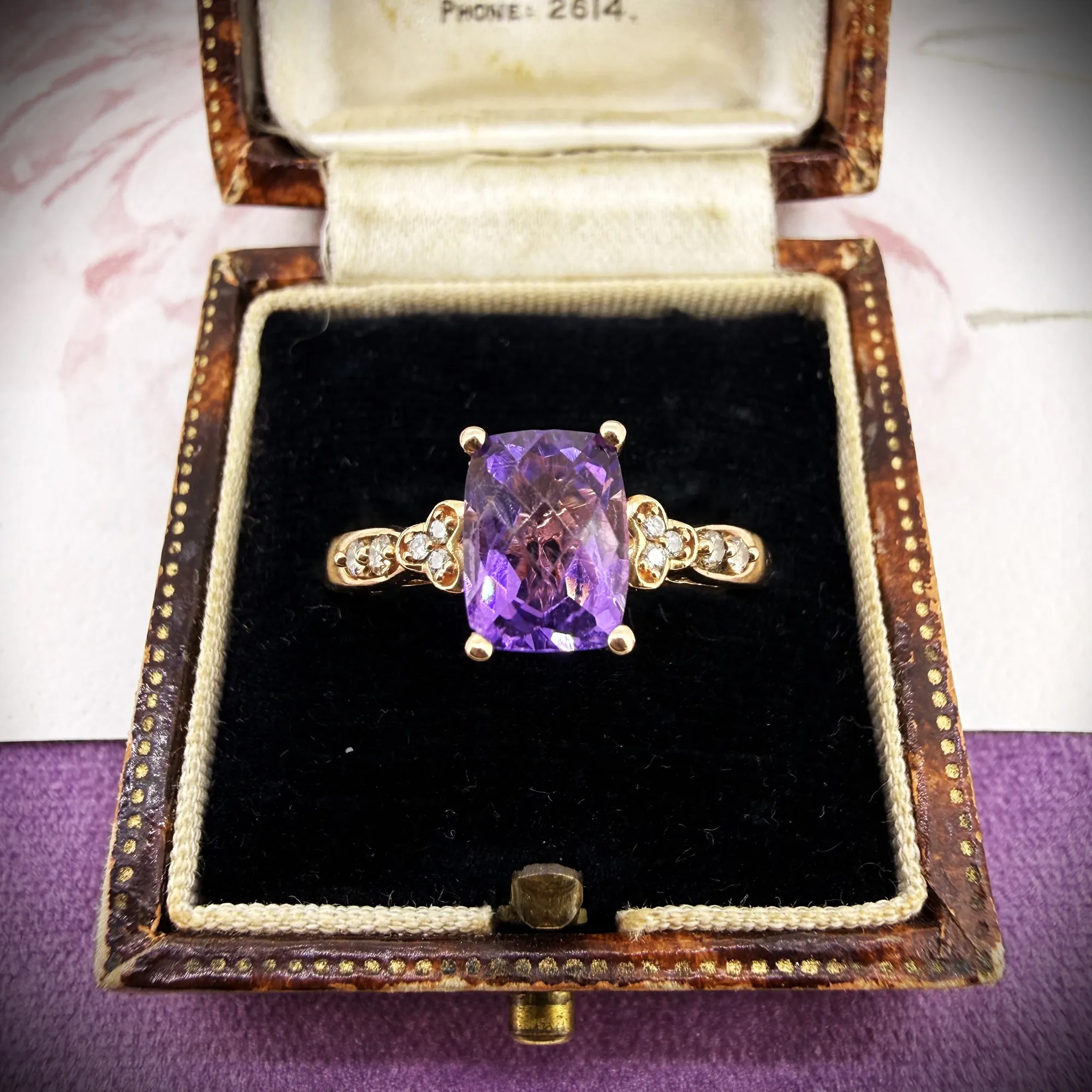 Le Vian 14ct Rose Gold Amethyst and Diamond Ring